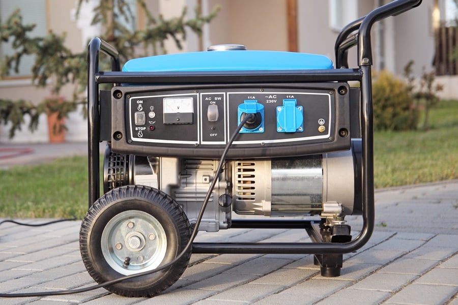 St. Lucie County Portable Generator Electrician Services a Portable Generator Sitting in a Driveway