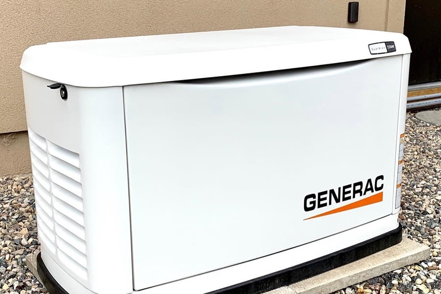 Certified Generac Service Provider in Palm Beach County Florida Close Up of a Generac Generator
