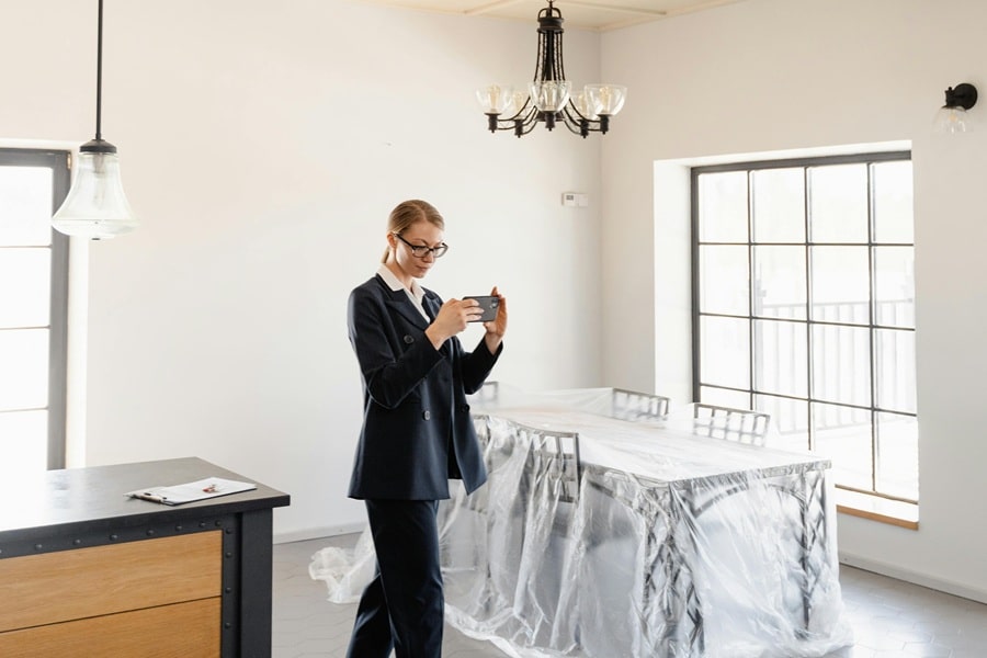 Home Insurance Cancellation for Electrical Code Compliance an Insurance Agent Performing an Inspection Inside a Home