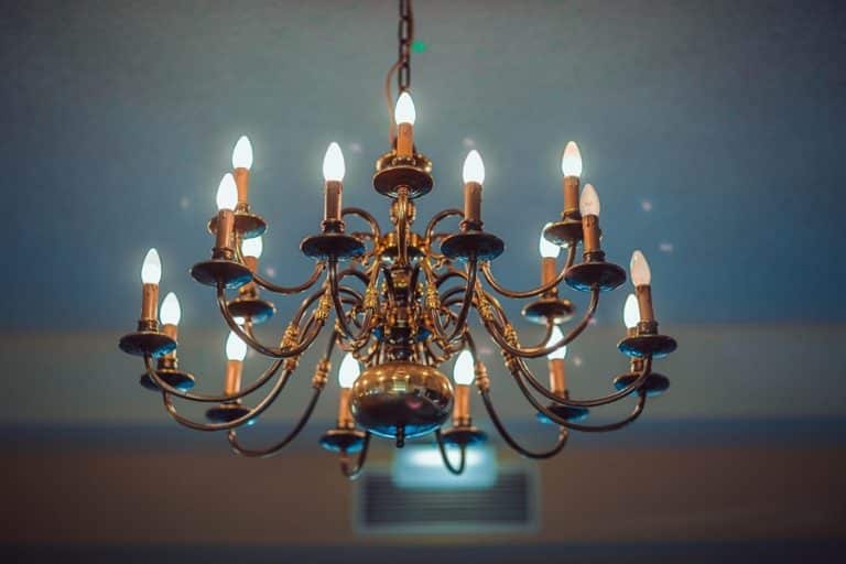 Best Chandelier Installation Electrician in Royal Palm Beach Close Up of a Brass Chandelier
