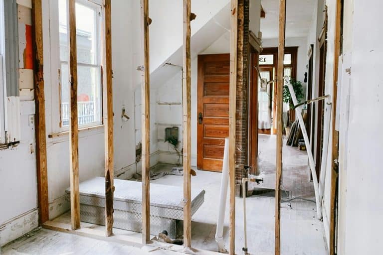 Best Home Remodel Electrician in Boynton Beach a Room Being Torn Down to the Studs