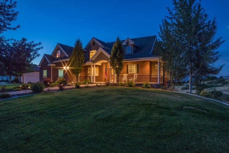 Best Exterior Lighting Electrician in Stuart Florida a Luxurious Home at Night with Exterior Lights Turned On